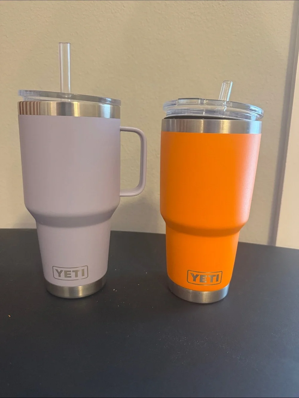 Yeti Lavender & Orange Insulated Tumbler Duo with Lids